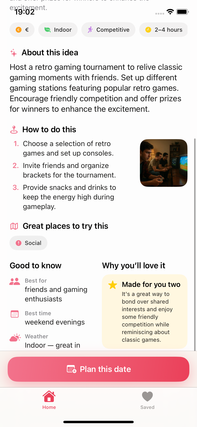 Activity Roulette activity details